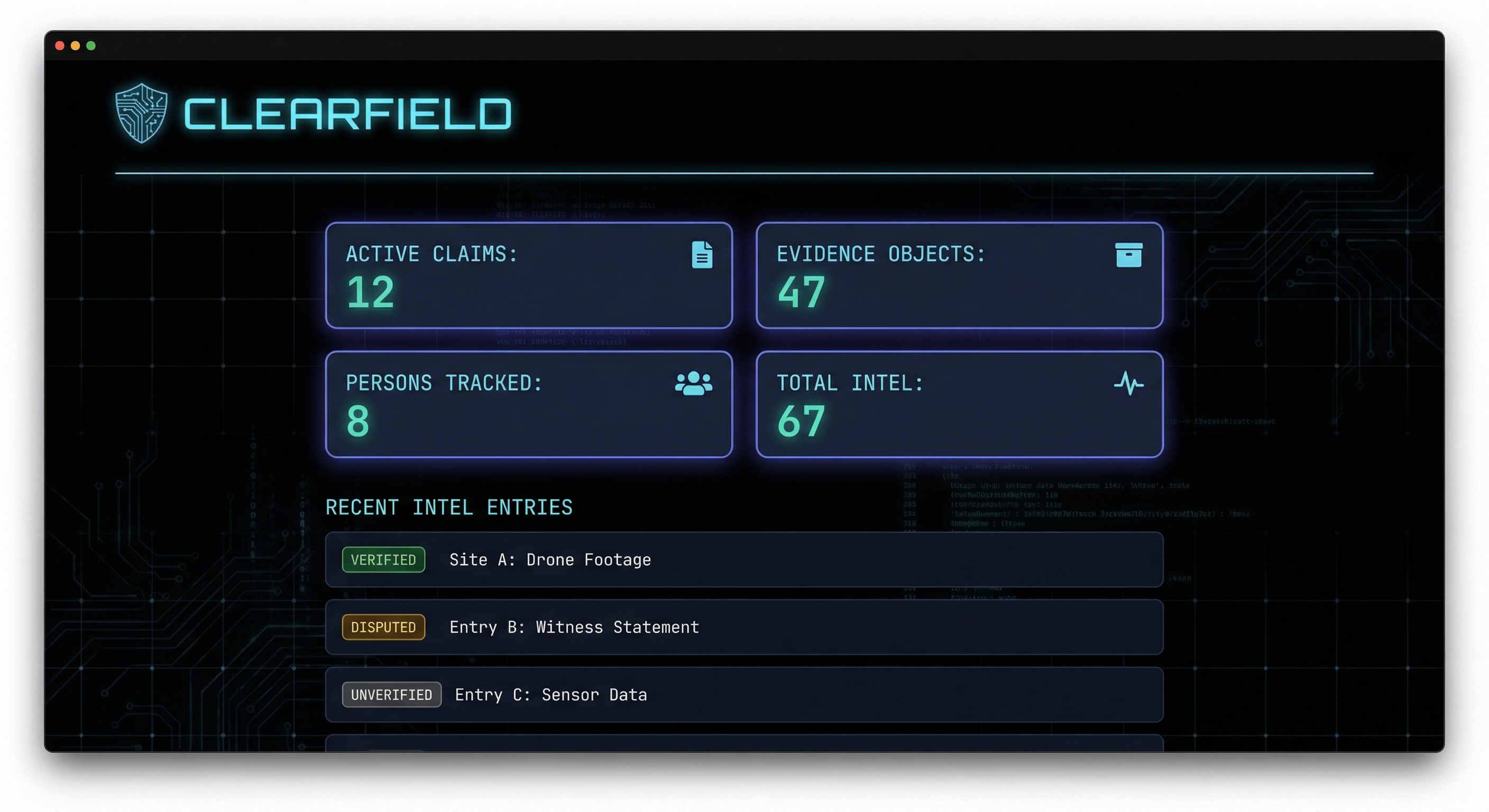 Clearfield Evidence Flow screenshot 2
