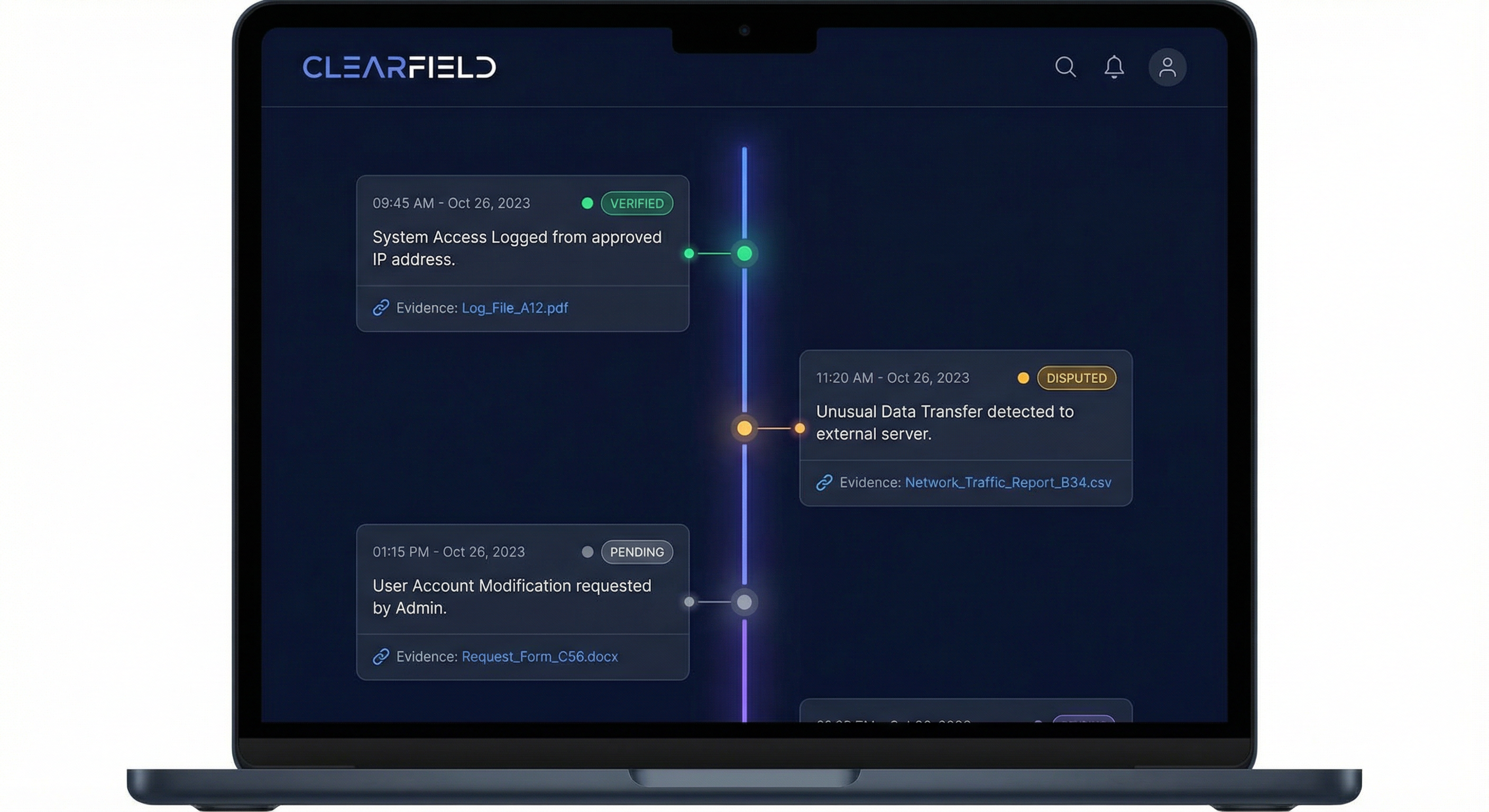 Clearfield Evidence Flow screenshot 5