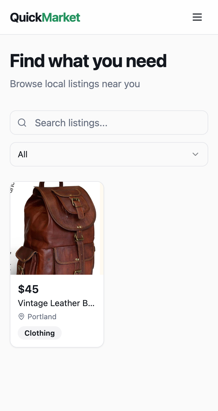 QuickMarket screenshot 2
